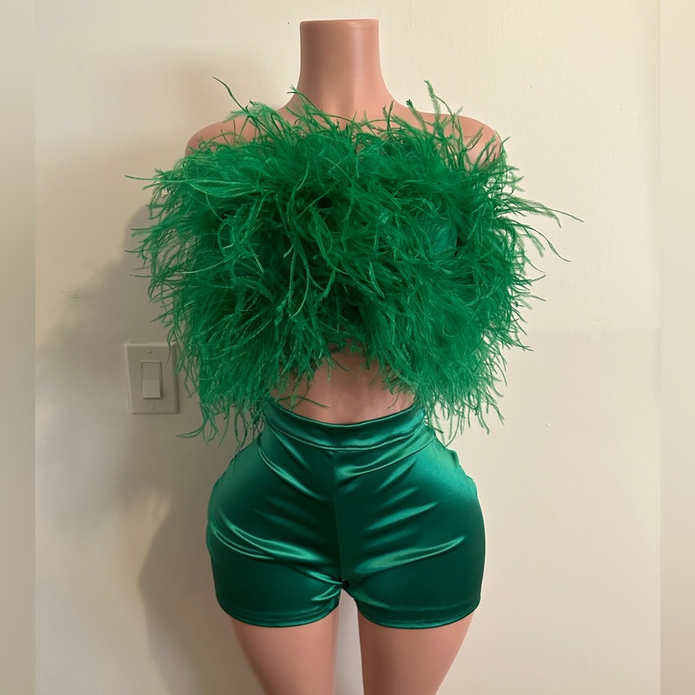 Dirty Monroe Ostrich 2 piece Set